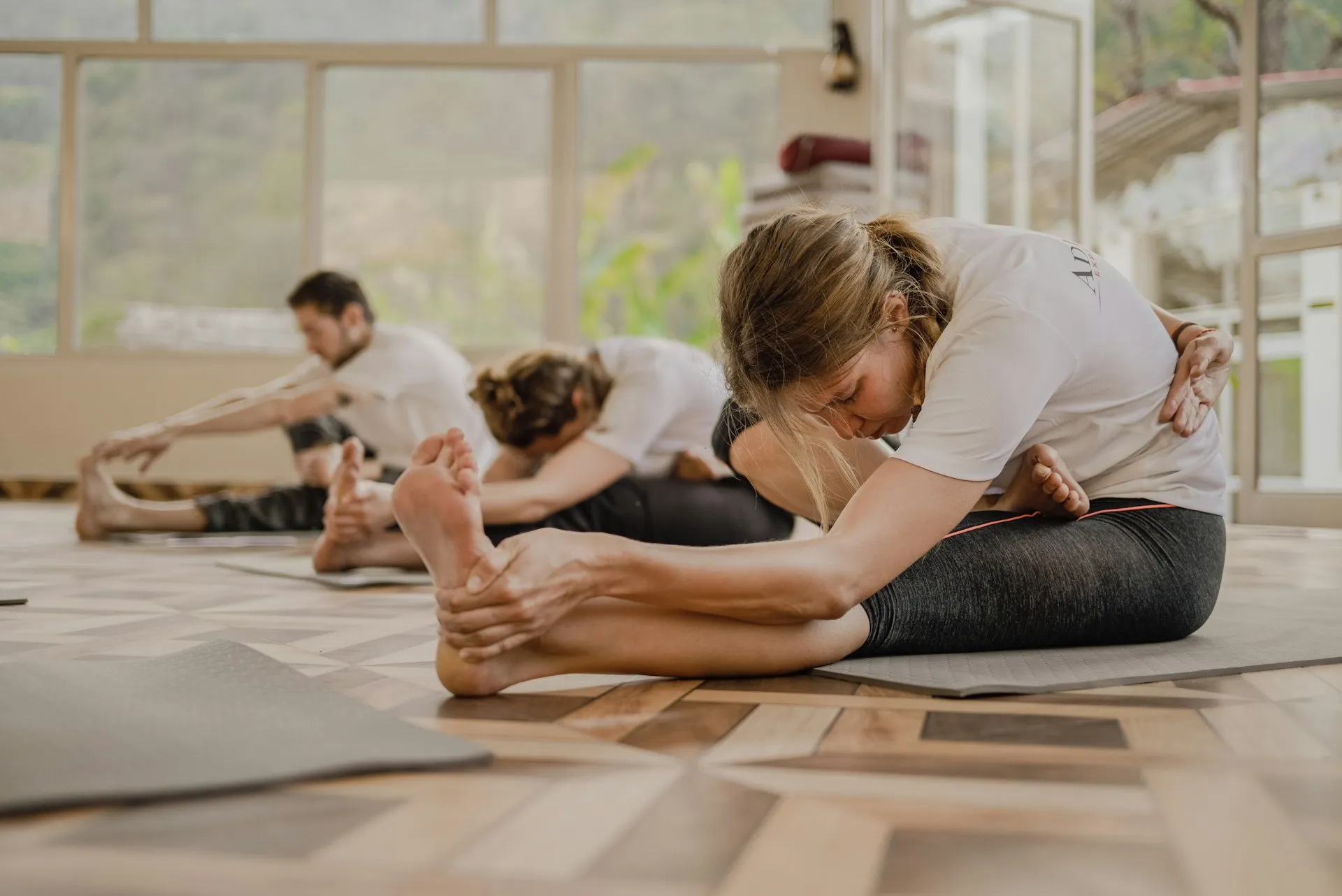 Group pilates session
